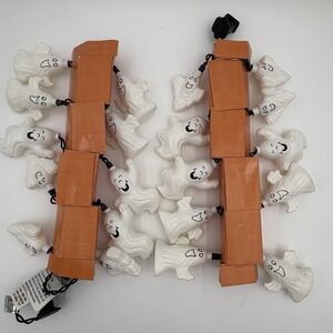 Vintage Halloween Ghost Blow Mold String Light 2 Sets New Unused Lot of 20‎